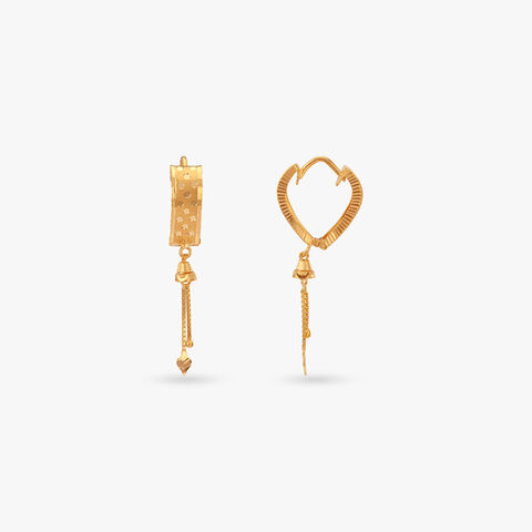 Stellar Embrace Gold Hoop Earrings