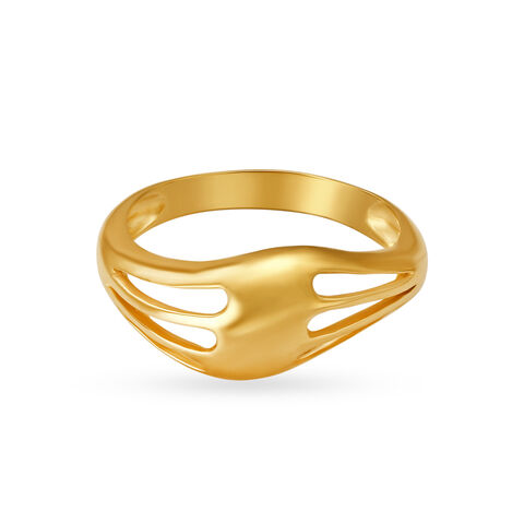 Abstract 22 Karat Yellow Gold Finger Ring alternate view 1
