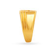 Criss Cross And Layer Pattern Gold Finger Ring For Men,,hi-res image number null