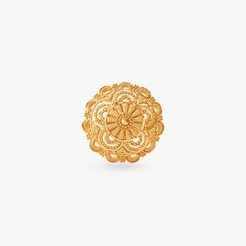 Mandala Bloom Gold Ring