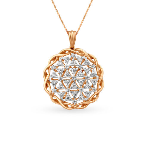 Radiant Grand Diamond Pendant in Rose Gold