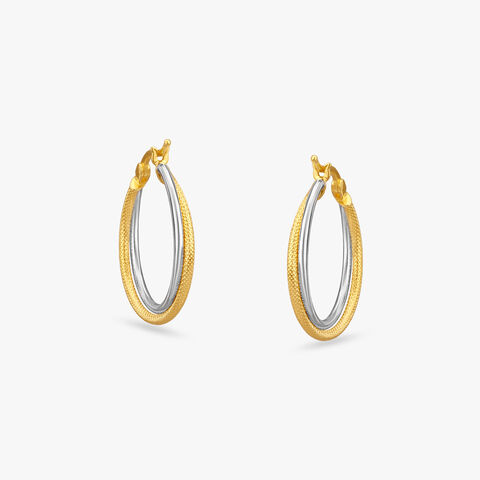 Orbit Fusion Gold Hoop Earrings