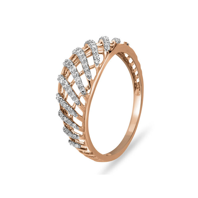 18KT Fashionable Rose Gold Diamond Ring