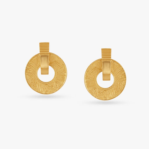 Circle Play Gold Earrings