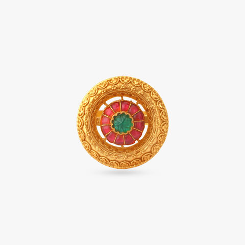 Palatial Dome Gold Ring