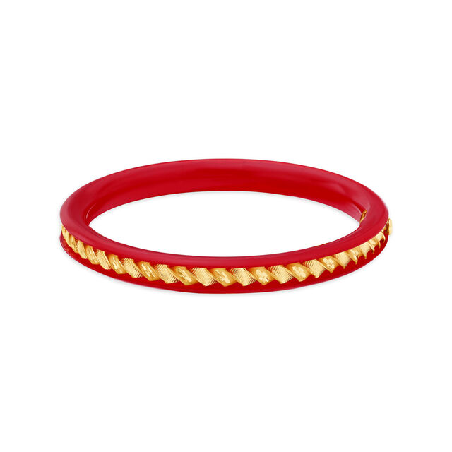 Graceful Gold Pola Bangle,,hi-res image number null