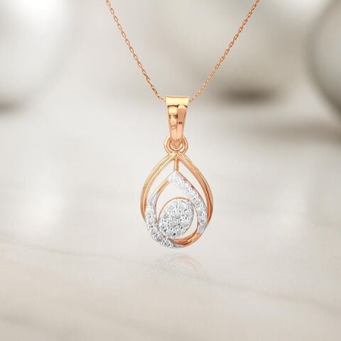 Halo Drop Diamond Pendant