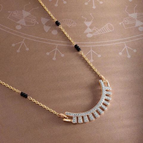 Radiant Arc 14 Kt Gold and Diamond Mangalsutra