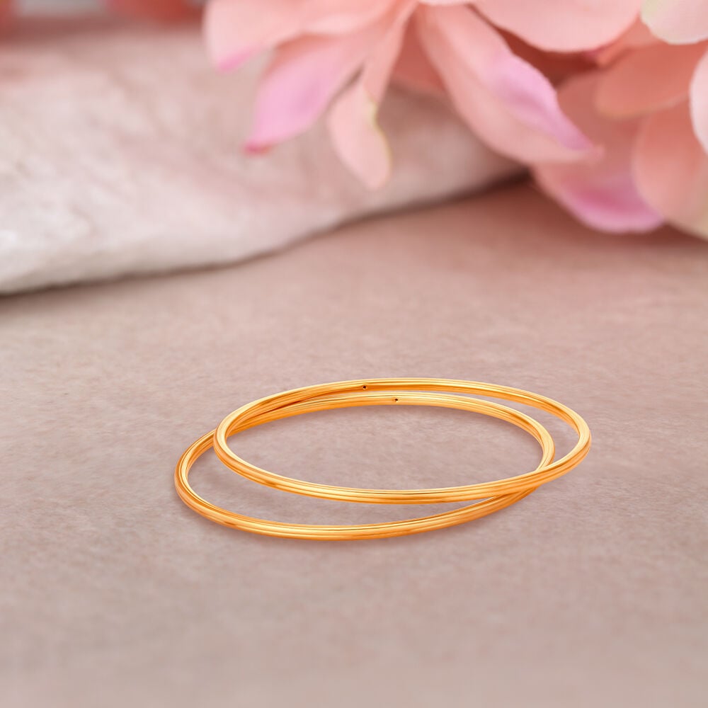 Traditional Gold Bangles 2 bangle bracelet kangan kada for Women & Girls