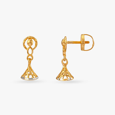 Gilded Bloom Gold Jhumka Earrings