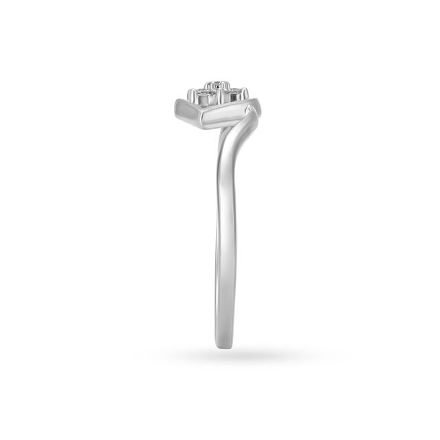 Hypnotic White Platinum Finger Ring,,hi-res image number null