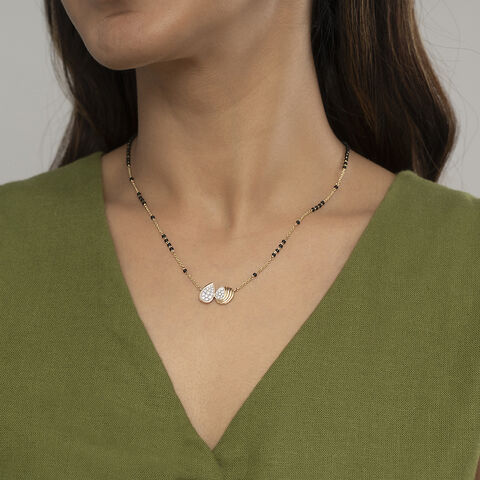 Contrasting Harmony Gold & Diamond Mangalsutra