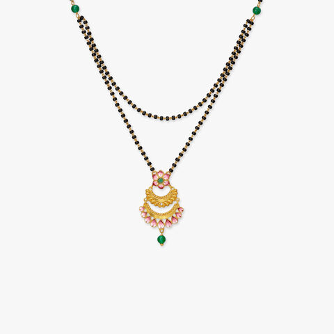 Crescent Bloom Gold Mangalsutra