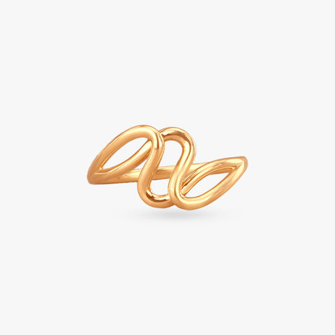 Ripple Line Gold Ring