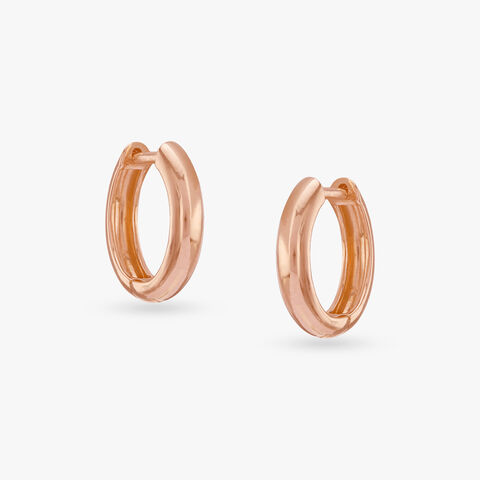 Classic Blush Gold Hoop Earrings