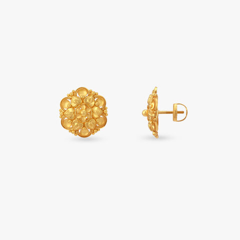 Heirloom Grace Gold Stud Earrings