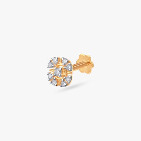 Petal Cross Diamond Nose Pin