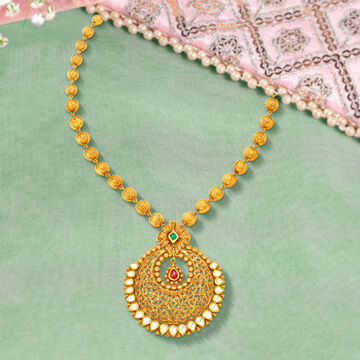 Majestic Chand Bali Gold Necklace Set