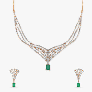 Gorgeous Glimmers Diamond Necklace Set