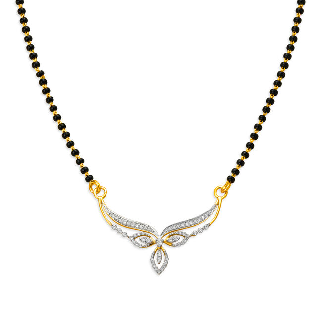 Vines and Floral Diamond Mangalsutra,,hi-res image number null