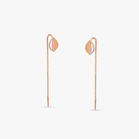 Echo Drift Diamond Drop Earrings