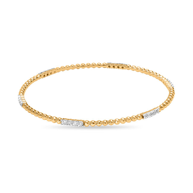 14 KT Yellow Gold Baguette Diamond Bangle,,hi-res image number null