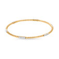 14 KT Yellow Gold Baguette Diamond Bangle,,hi-res image number null