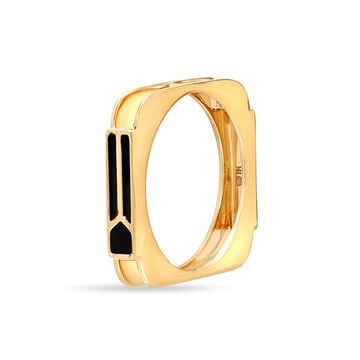 14 KT Yellow Gold Bold Boxy Ring