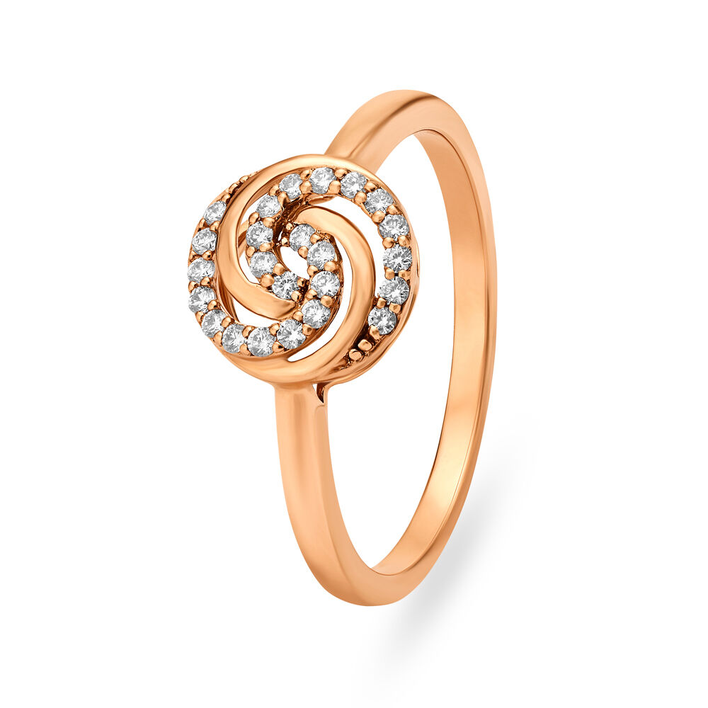 Stunning Spiral Diamond Finger Ring