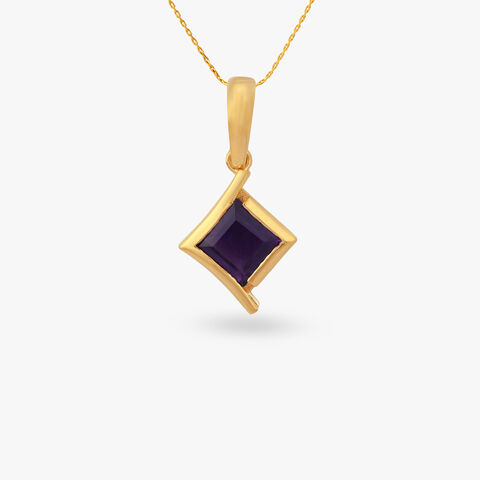 Orchid Edge Gold Pendant and Earrings Set