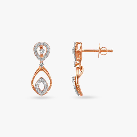 Divine Droplets Diamond Drop Earrings