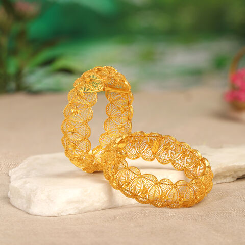 Phool Rekha Choor Gold Bangles