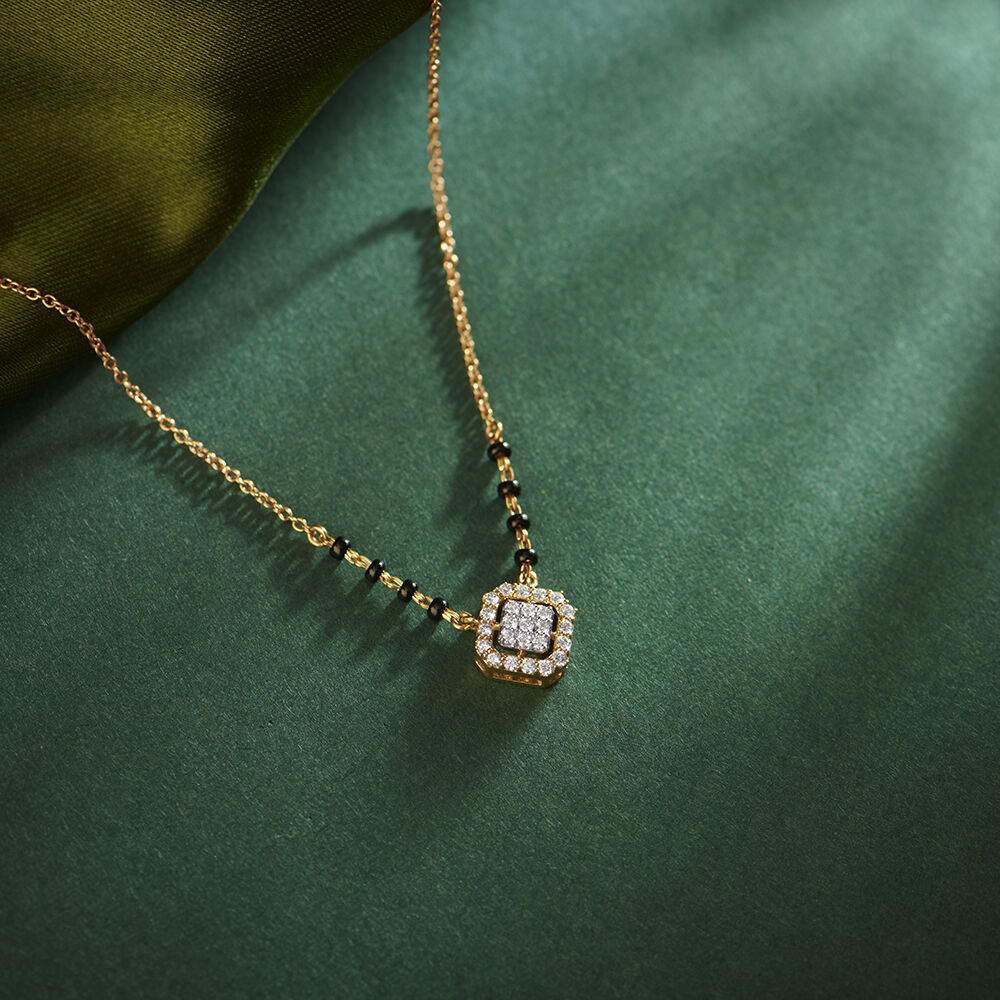 Geometric Diamond Mangalsutra