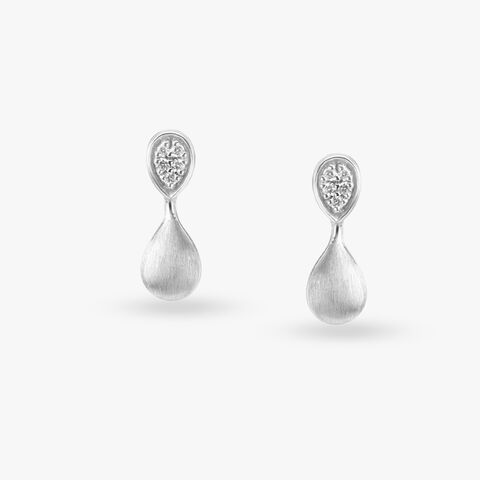 Teardrop Diamond Stud Earrings