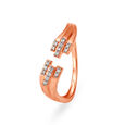 14KT Rose Gold Diamond Finger Ring,,hi-res image number null