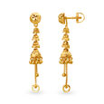 Enticing Sui Dhaga 3 Layer Gold Drop Earrings,,hi-res image number null