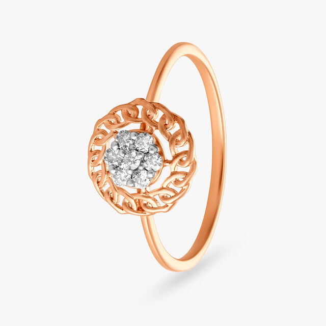 Fascinating Floral Diamond Finger Ring