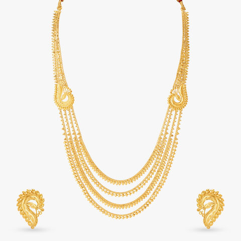 Spectacular Twin Peacock Necklace Set