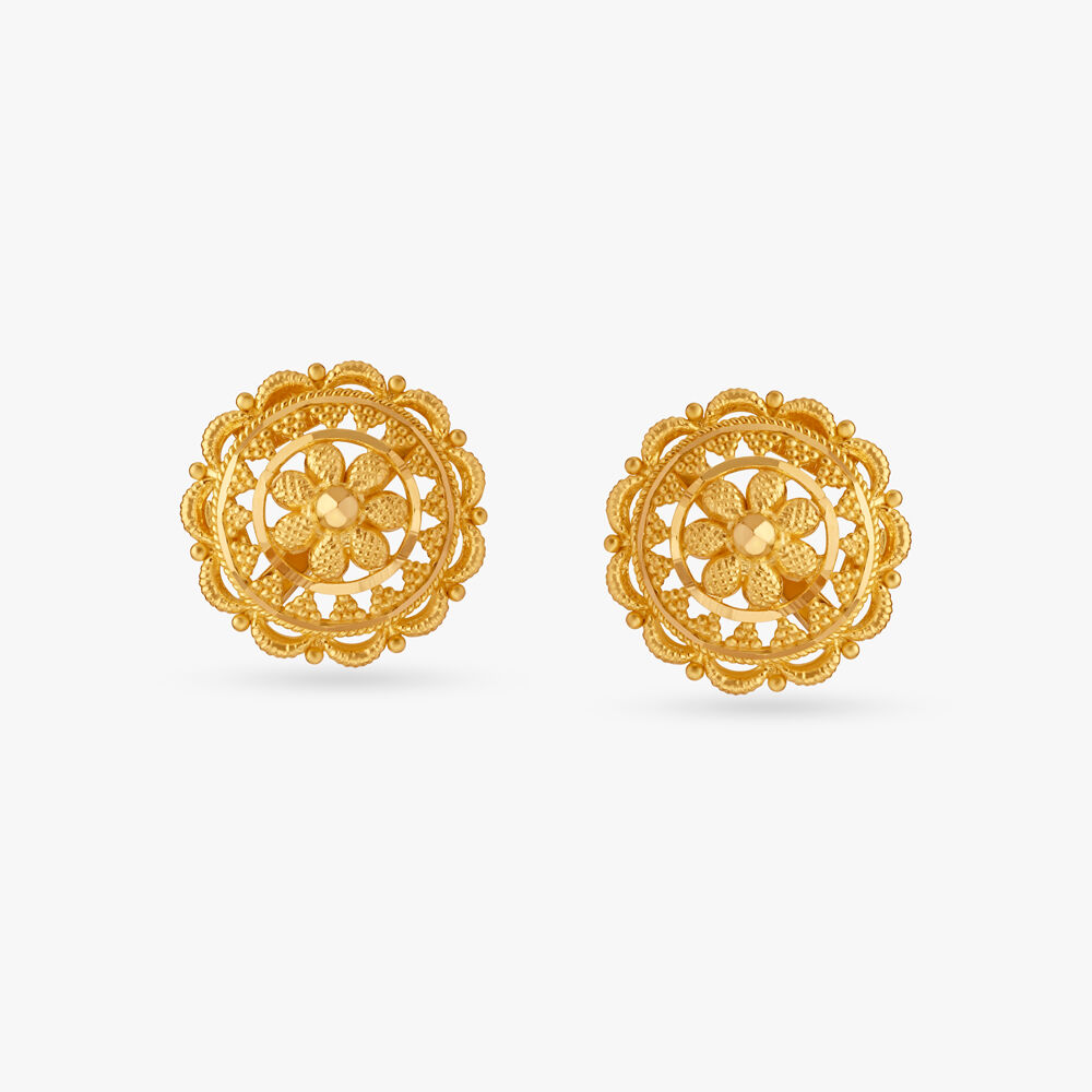 Alluring Gold Fish Studs for Kids