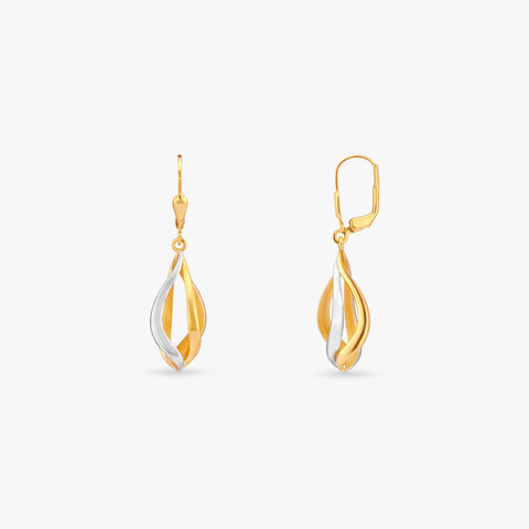 Twist Harmony Gold Drop Earrings