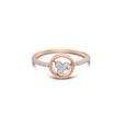 14 KT Rose Gold Dainty Diamond Ring,,hi-res image number null