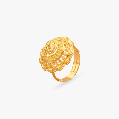 Sunburst Heritage Gold Ring