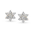 Sassy Snowflake Gold and Diamond Stud Earrings,,hi-res image number null