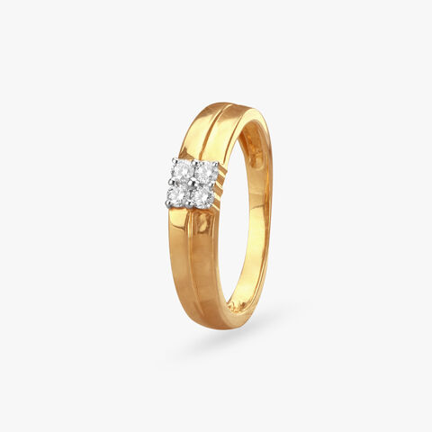Refined Splendor Diamond Finger Ring for Men