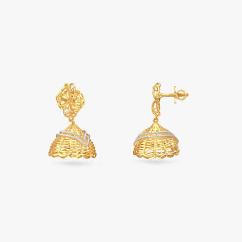 Heritage Luxe Gold Jhumka Earrings