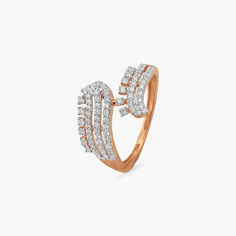 Ripple Curve Diamond  Ring