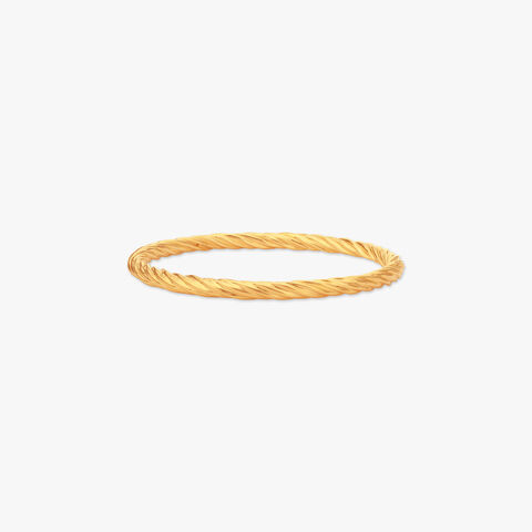 Lustrous Swirl Gold Bangle