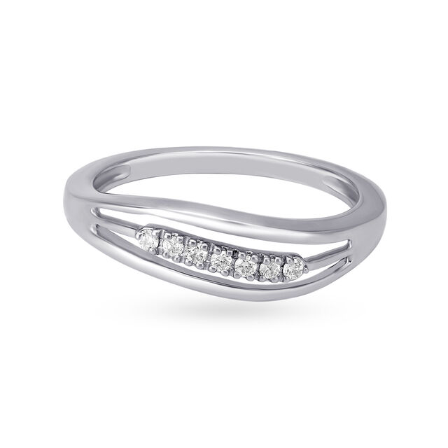 Dainty Platinum and Diamond Ring,,hi-res image number null