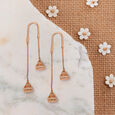 Chic Diamond Hoop Earrings in Rose Gold,,hi-res image number null