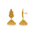 Resplendent Floral Gold Jhumkas,,hi-res image number null